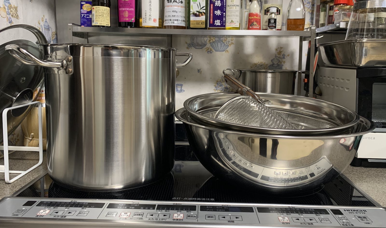 寸胴鍋、ボール、ザル、てぼ