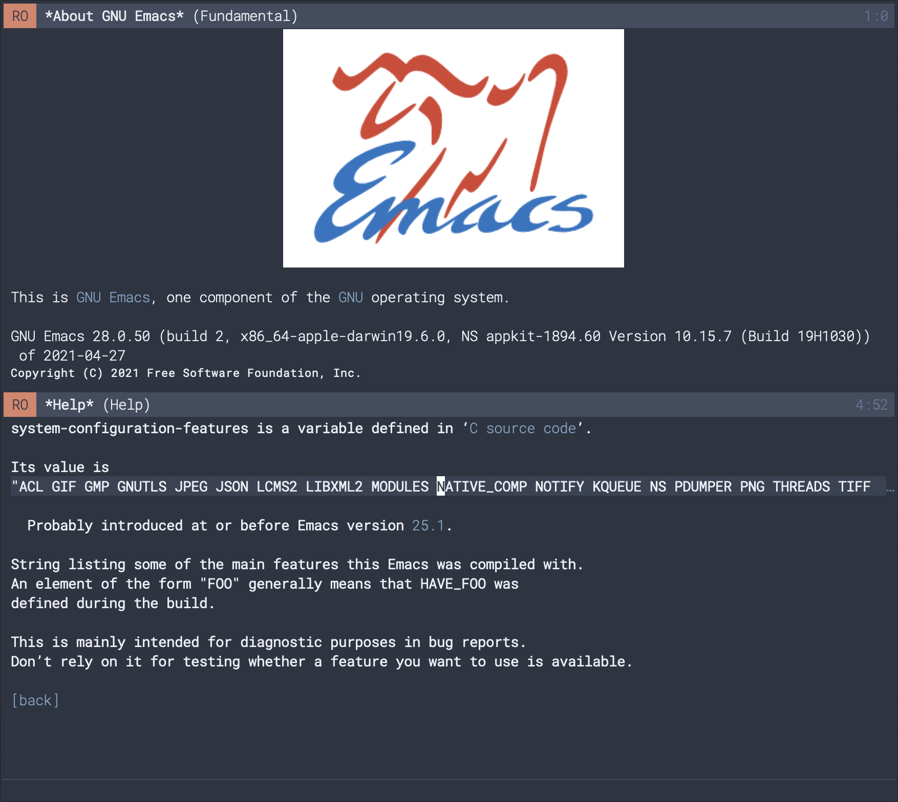 起動したGcc Emacs