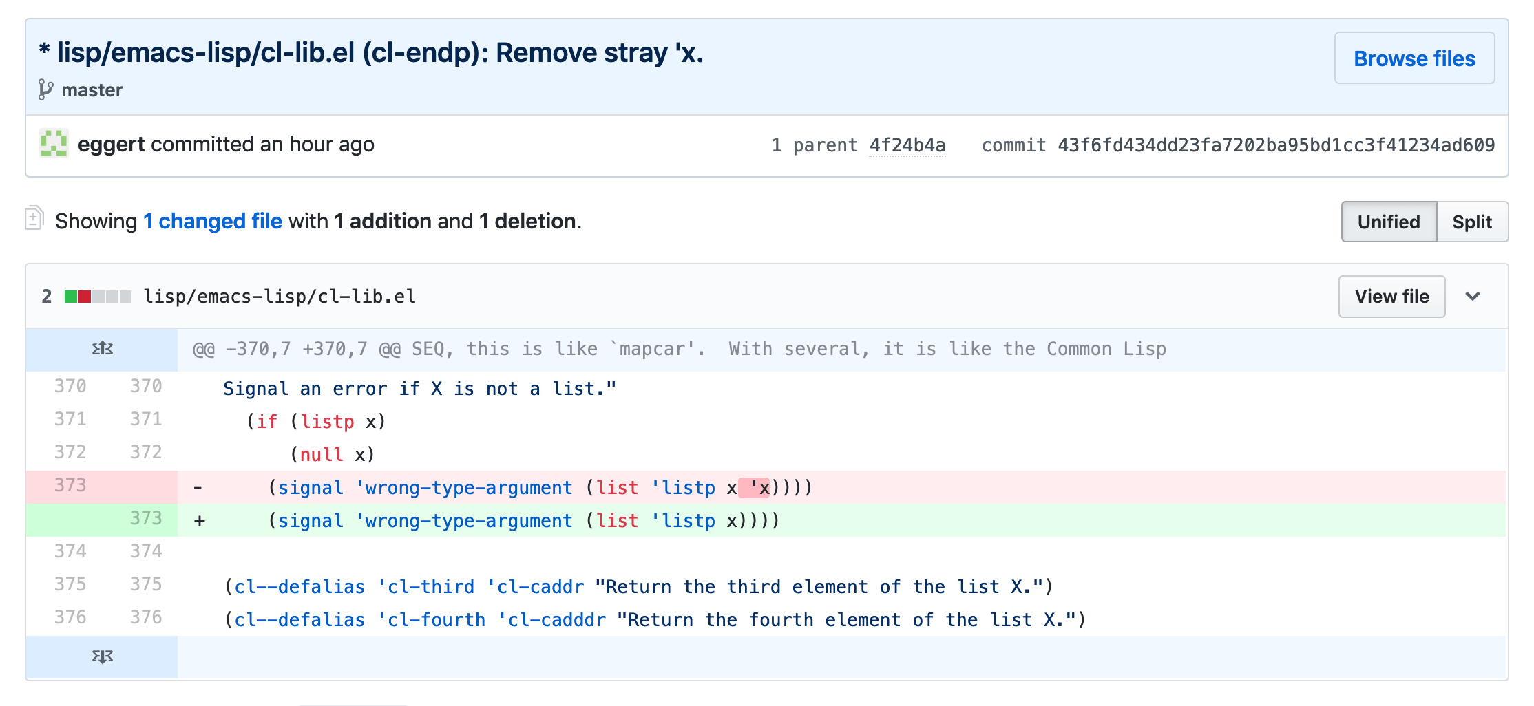 Emacsプロジェクトのコミット