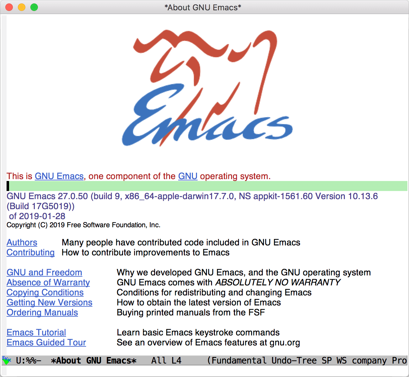 2019-01-28にビルドしたEmacs